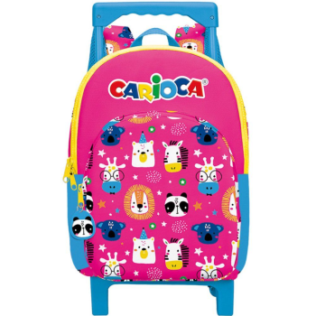 Carioca - Zaino Trolley per la scuola Animal Rosa
