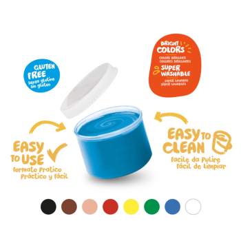 Carioca Baby, Tempera a Dita Colori Assorti da 50 ml