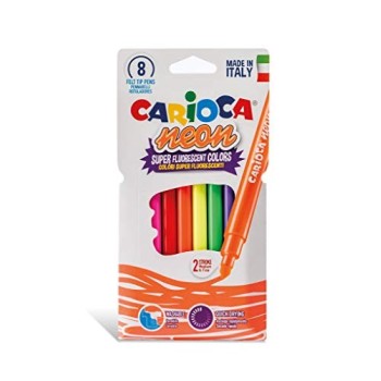 Carioca Neon rotulador Fino/Medio Multicolor 8 pezzi