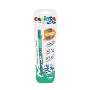 Carioca OOPS Penna Cancellina verde con cappuccio, impugnatura ergonomica