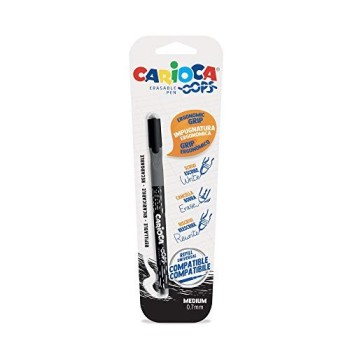 Carioca Oops, Penna Cancellabile Ricaricabile, Colore Nero
