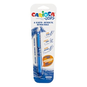Carioca Oops, penna cancellabile a scatto blu