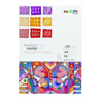 Carioca Plus Carta Per Marker, Marker paper A4 70 Fogli
