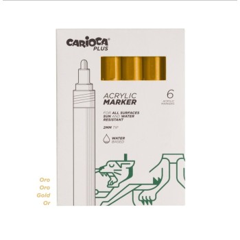 Carioca Plus Marker Acrilici 6 Pz.