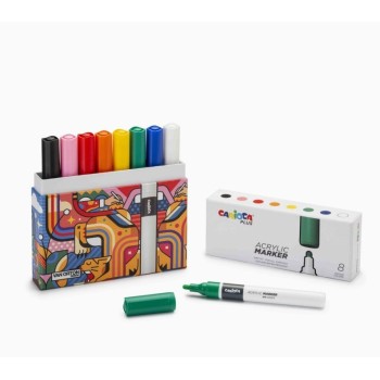 Carioca Plus Marker Acrilici Hard Box da 8