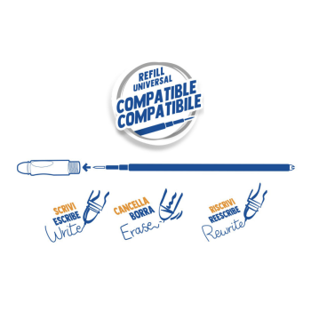 Carioca Set Refill Oops Blu, 12 Pezzi