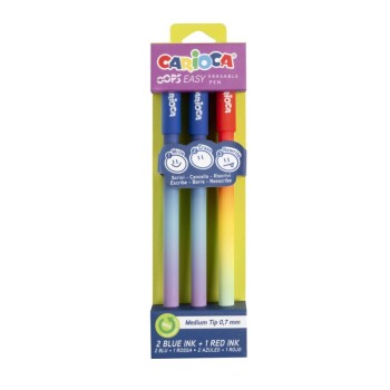 Carioca oops easy tris penne cancelline 2 blu + 1 rossa