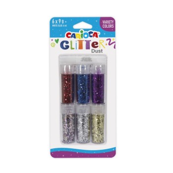 Carioca, Brillantini glitter dust, 6 pz