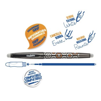Carioca, Penne cancellabili Oops Pop nere, 12 pz
