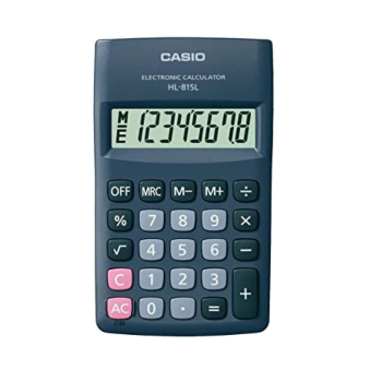 Casio - Calcolatrice Tascabile con Display a 8 cifre (HL 815L)