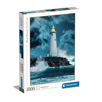 Clementoni - puzzle collection – "Il faro nelle Tempesta” – 1000 pezzi, puzzle adulti