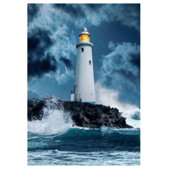 Clementoni - puzzle collection – "Il faro nelle Tempesta” – 1000 pezzi, puzzle adulti