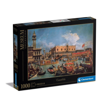 Clementoni - puzzle museum collection – Canaletto, “ Il Bucintoro al molo nel giorno dell'Ascensione” – 1000 pezzi, puzzle adult