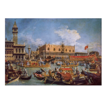 Clementoni - puzzle museum collection – Canaletto, “ Il Bucintoro al molo nel giorno dell'Ascensione” – 1000 pezzi, puzzle adult