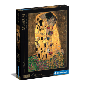 Clementoni - puzzle museum collection – Klimt, “Il Bacio ” – 1000 pezzi, puzzle adulti