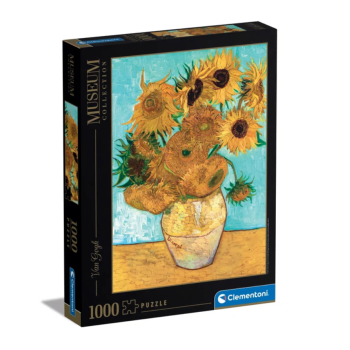 Clementoni - puzzle museum collection – Van Gogh, “I Girasoli” – 1000 pezzi, puzzle adulti