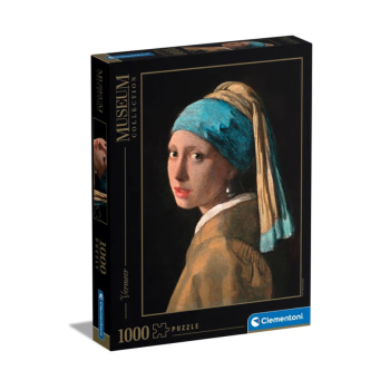 Clementoni - puzzle museum collection – vermeer, “La Ragazza con l'Orecchino di Perla” – 1000 pezzi, puzzle adulti
