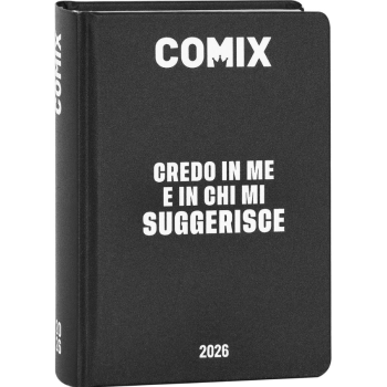 Comix - Diario 16 Mesi 2025/26 - Giornaliero Mini Nero/Bianco