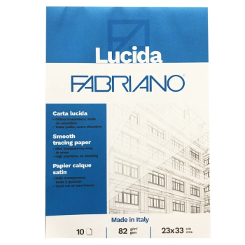 Fabriano - Blocco carta Lucido- 10 fogli - 23x33 cm - gr 82 - (19100660)