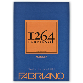 Fabriano - Blocco di carta collato 1264 Marker 70 g A4 cm 21x29.7- (19100640)