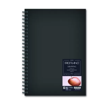 Fabriano - Sketch Book spiralato ritratto, 80 fogli di carta, cm 21 x 29,7, grana naturale, 110gr/mq (28021550)