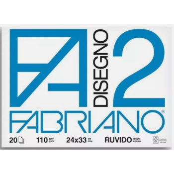 Fabriano- Album da Disegno F2 Ruvido 24x33 110gr - 10 Fogli