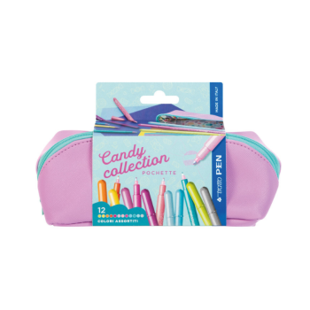 Giotto, pochette con 12 tratto pen candy collection
