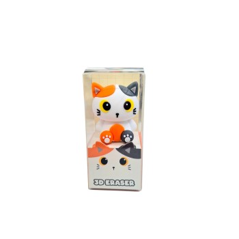 Itotal - Gomma da cancellare 3D Gatto Arancio