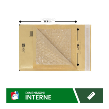 Cartospedia - Buste Postali Imbottite con Pluriball - 50 Pezzi 12x21.5 cm - Ideali per Spedire e Proteggere Oggetti