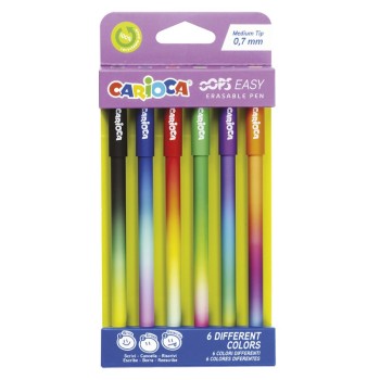 Carioca Oops Easy penne cancelline 6 colori differenti