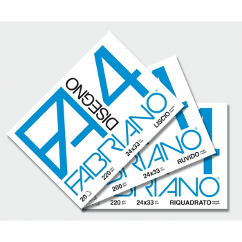 Fabriano - Album da Disegno, F4 Formato 24 x 33 cm, Fogli Squadrato, Grammatura 200gr/m2, 20 Fogli (5201597)