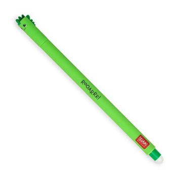 Legami, Penna Gel Cancellabile,Inchiostro Verde, Tema Dino