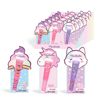 Martinelia - gloss labbra per bambini  a tema Little Unicorn, Yummy e Best Friend's