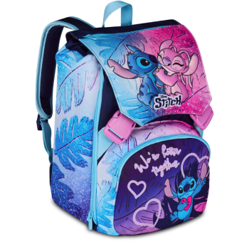 Seven - Zaino Scuola Estensibile Big Lilo & Stitch Cute And Fluffy