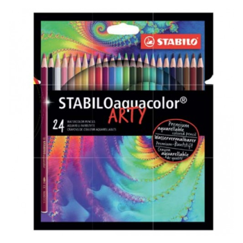 Stabilo - Pastelli aquacolor astuccio in cartone ARTY da 24 colori ass. (1624/1-20)