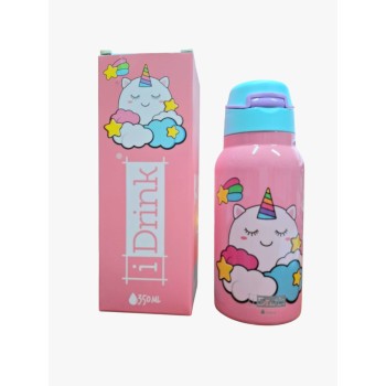 i-Total - I DRINK Bottiglia termica “Unicorn Kids” con tappo richiudibile (ID0513)