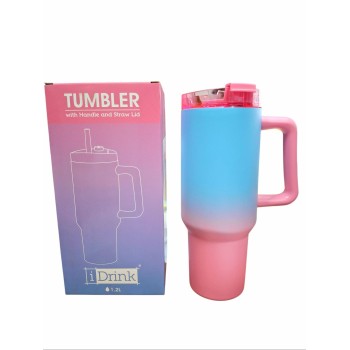 i_tota- I-DRINK Tazza termica 1.2lt rosa/blu (ID0253 )