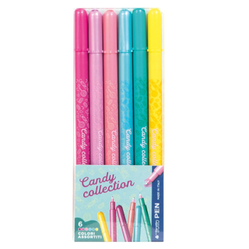 Tratto Pen - Pennarelli Tratto Pen Candy Collection Astuccio 6 Colori (F807806)