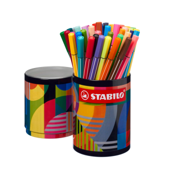 Stabilo - fineliner pen 68 barattolo in metallo arty da scrivania 45 colori (68/45-2-20)