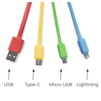 Legami - Cavo 6 in 1 di Ricarica Portachiavi Rainbow - Link Up (UCC0013)