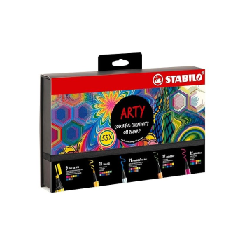 Stabilo - Stabilo Arty Creative Set - Cofanetto con 55 Pennarelli & Fineliner (77/6-3-20)