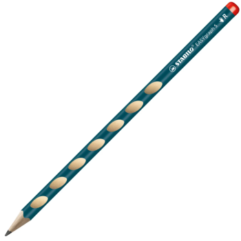 Stabilo - Conf. 6 Matite Easy Graph in grafite ergonomica con fusto sottile per Destrimani color petrolio - HB