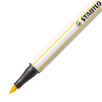 Stabilo - Pennarello singolo con punta morbida a pennello Pen 68 brush  - giallo (568/44)