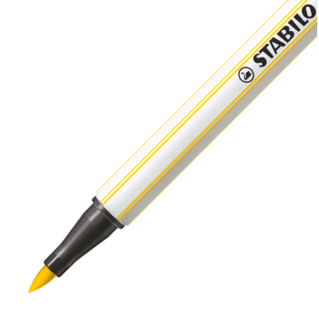 Stabilo - Pennarello singolo con punta morbida a pennello Pen 68 brush - giallo limone (568/24)