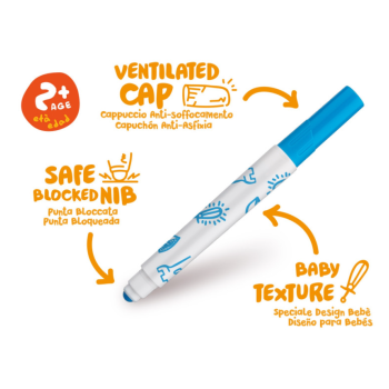 Carioca Baby - Valorous Marker Baby- Set di 6 Pennarelli
