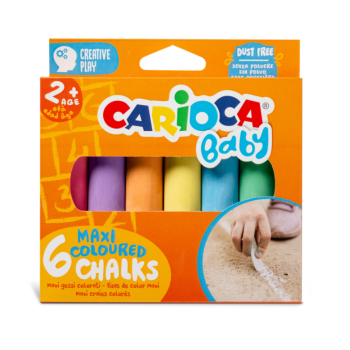 Carioca Baby - Gessi Maxi colorati senza polvere - 6 Pz