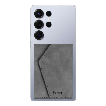 Etres - Portafoglio Easy Smart Icon si aggancia facilmente allo Smartphone - Grigio (ET-ES003)