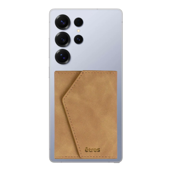 Etres - Portafoglio Easy Smart Icon si aggancia facilmente allo Smartphone - Marrone Chiaro (ET-ES004)