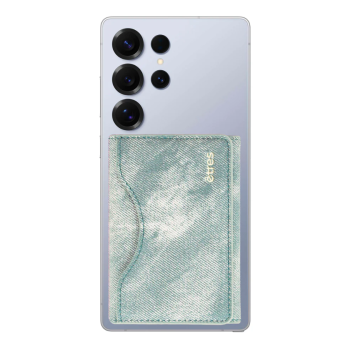 Etres - Portafoglio Smart Icon Jeans si aggancia facilmente allo Smartphone - Jeans Light Blue (ET-CL021)