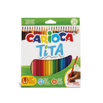 Carioca - Matite Tita in Resina Esagonali - scatola da 36 Colori